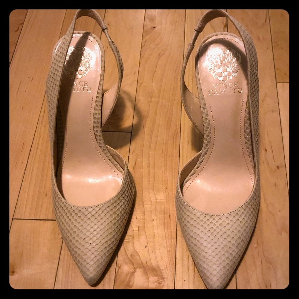 Vince Camuto beige pumps